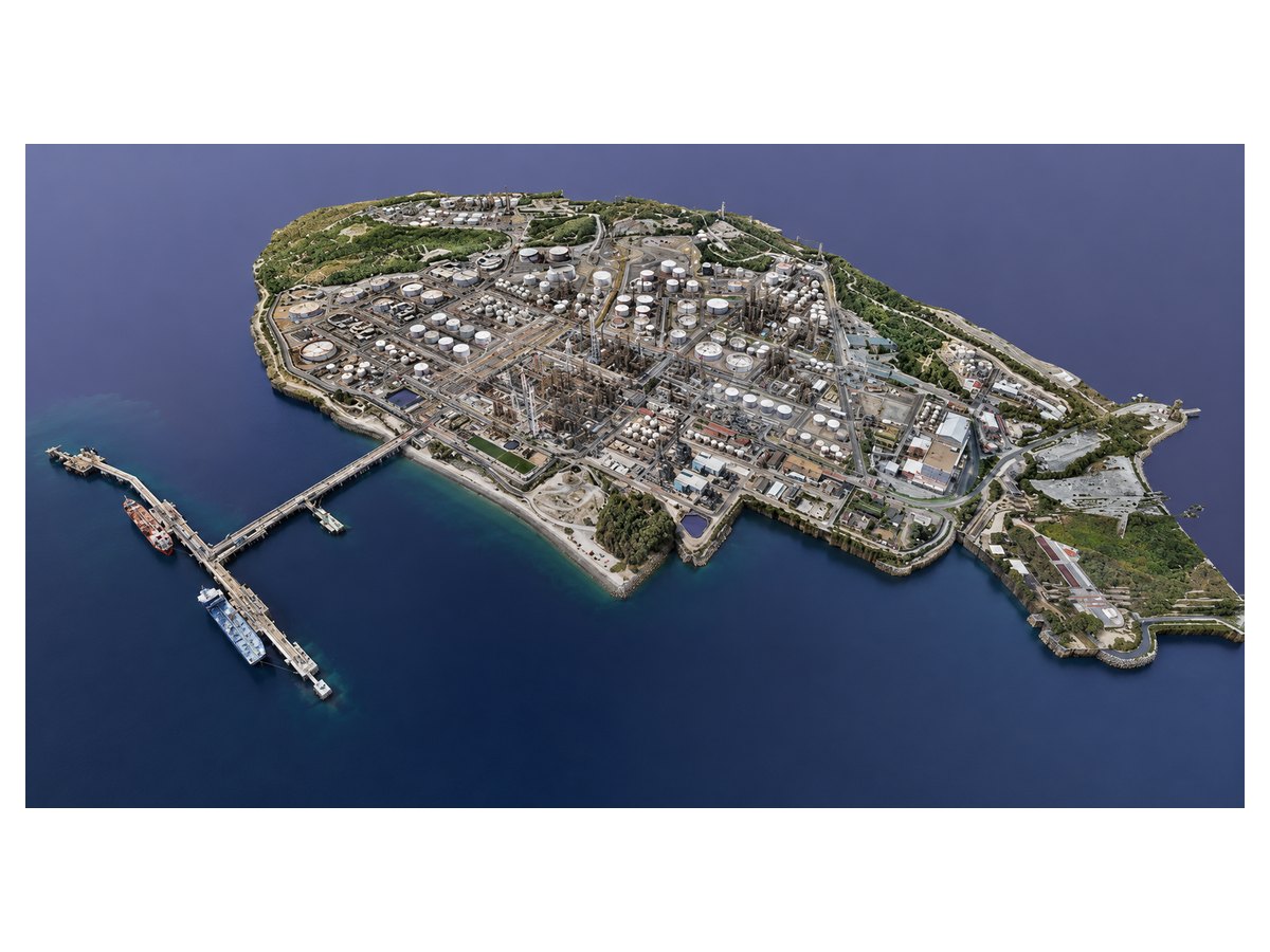 Modelo de una terminal marítima obtenido con vuelo fotogramétrico